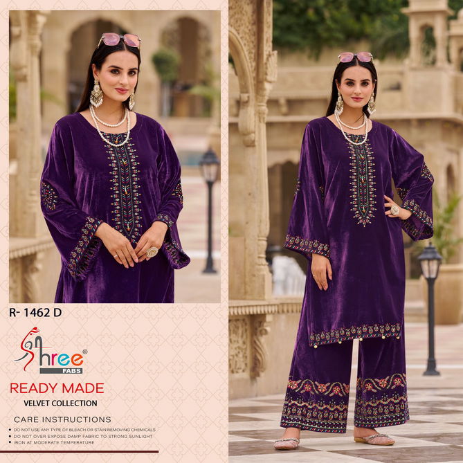 R 1462 By Shree Velvet Diamond Pakistani Kurti With Bottom Wholesale Shop In Surat